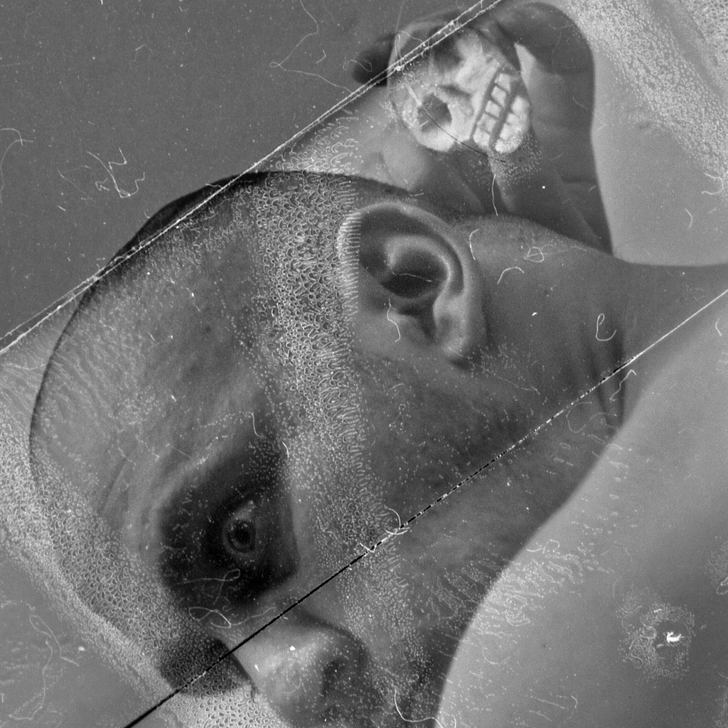 The Factory Made Boy, Konrad oder Das Kind aus der Konservenbuchse, Black White Analogue Photo Manipulated Negative Print Gore Self Portrait