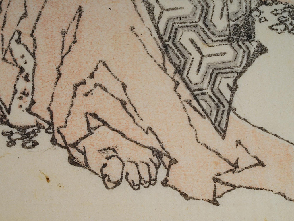 Katsushika Hokusai, Antique Edo Period Ukiyo-e Woodblock, Demon Shuten Doji Of Mount Oe From Manga Vol 10, Asian Arts
