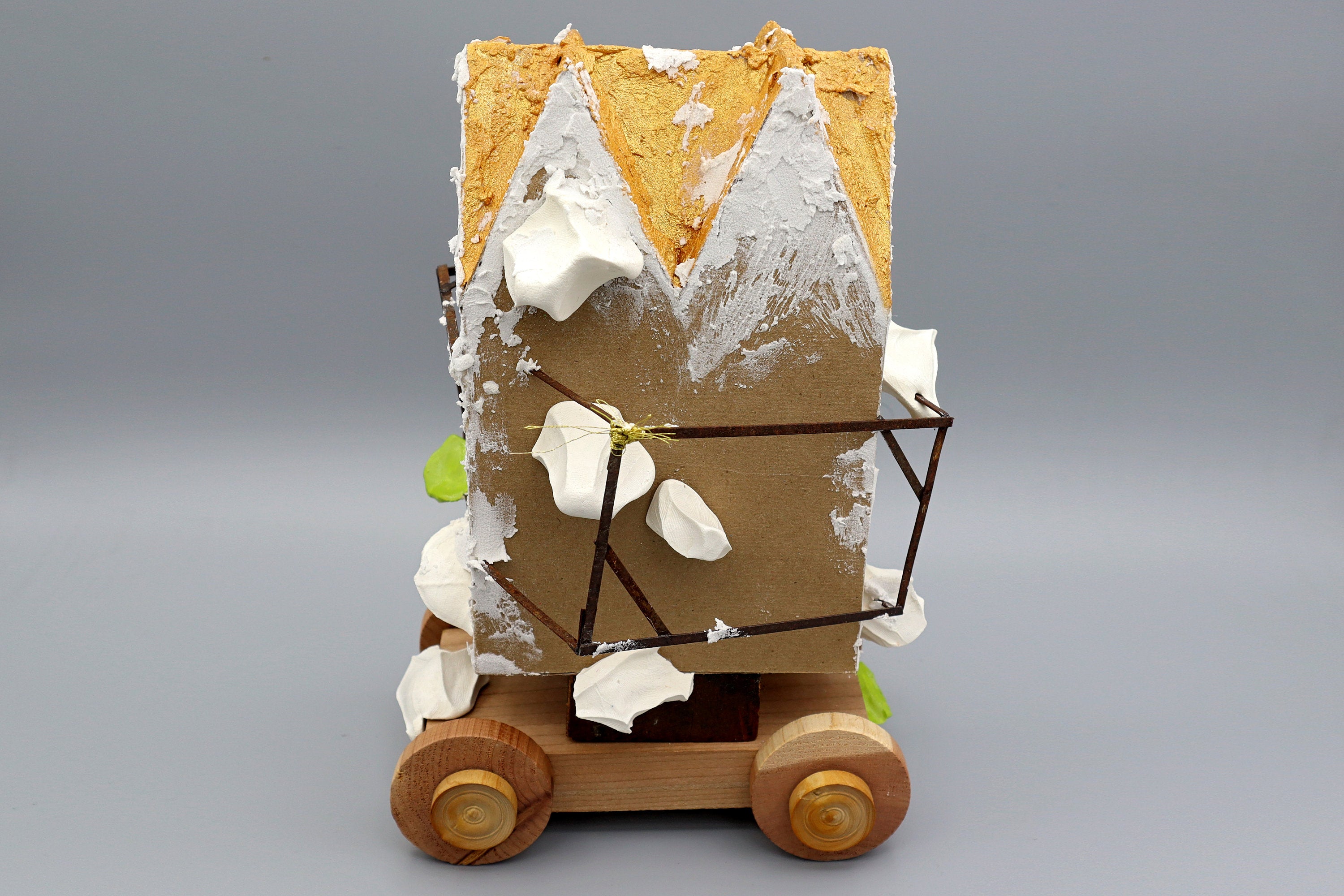 We Are All Waiting For King Moshiach, Architecture Model Building, Imaginary Jewish Shrine, Handmade Paper Sculpture Contemporary Jewish Art