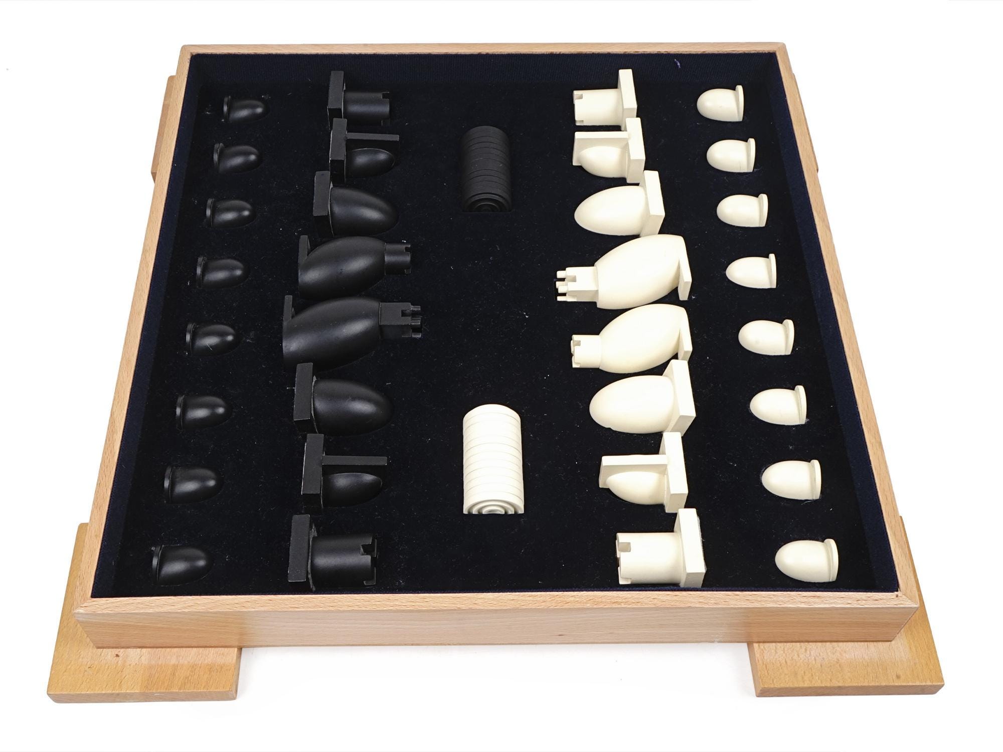 Vintage 1990s And Original Chess And Checkers Set In A Postmodern Design By Famous American Architect Michael Graves, Board Games