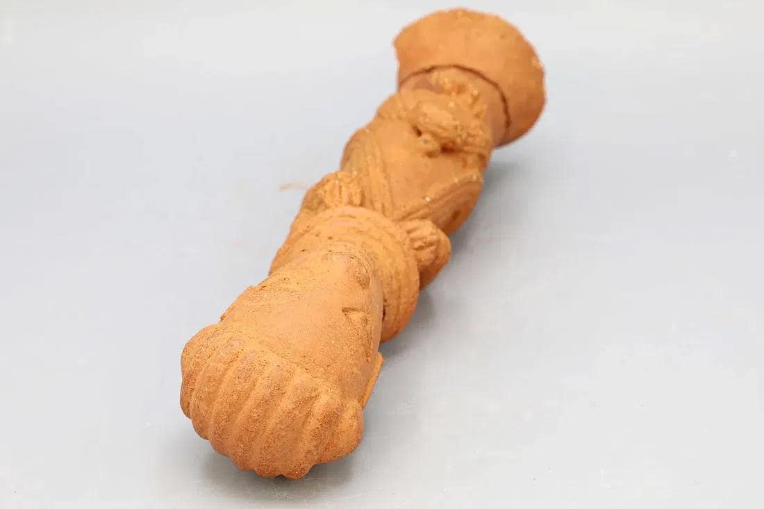 Ancient Africa NOK Terracotta Male Tribal Chief Figure Ca 200 BC To 200 AD, Ethnographic Arts, West Africa Antiquities Sculpture And Art