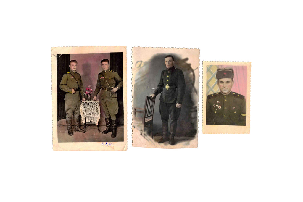 Original 1950s USSR Military Historical Documents, Photograph Depicting Soviet Soldiers With Handwritten Notes, Romania and Ukraine