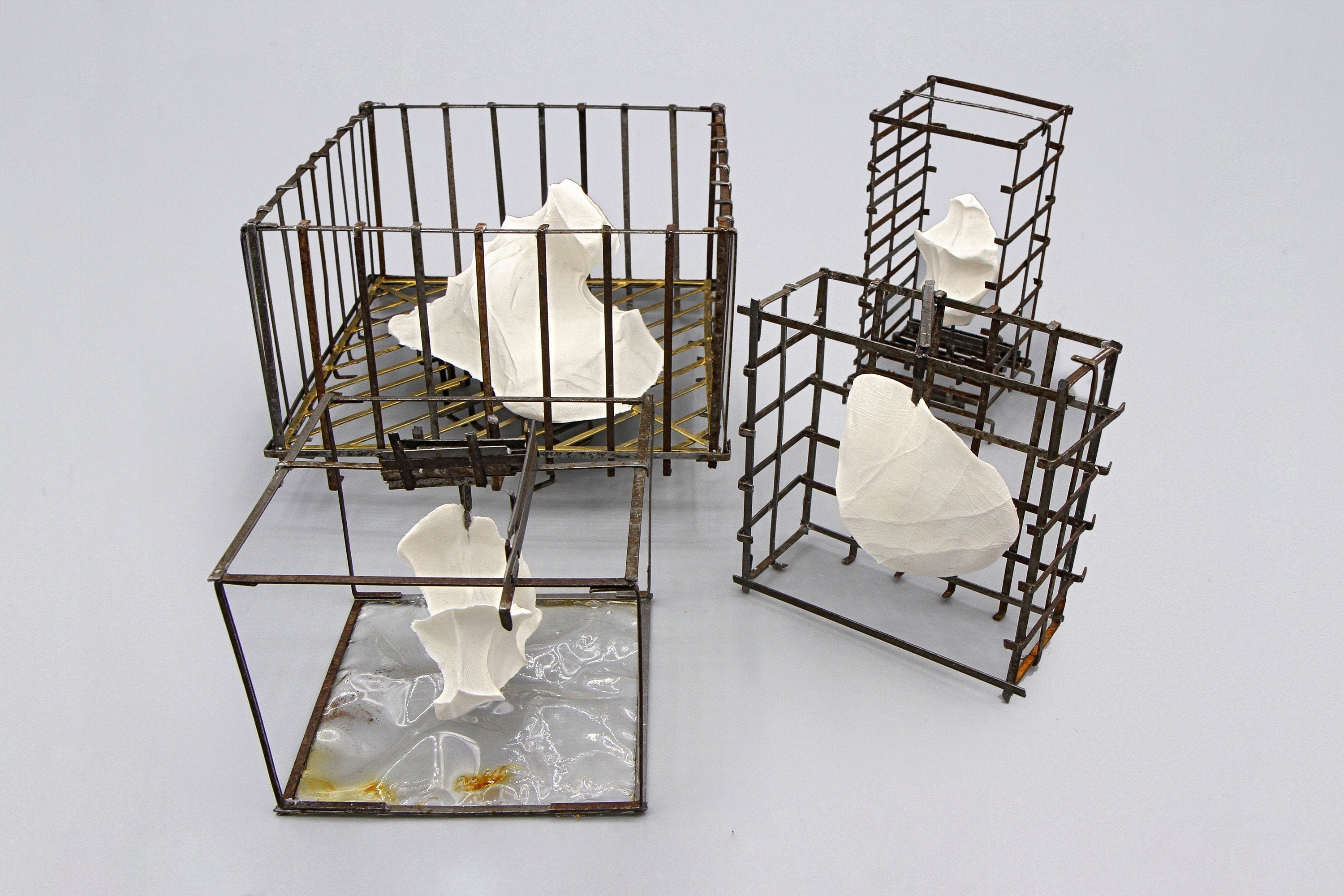 Twin Miracle at Savatthi, Pagoda and Monastery, Buddhist Shrine Architecture Project near Gandhara, Abstract Biomorphic Modeled Sculptures