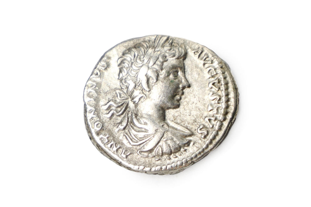 Ancient Roman Empire 3rd Century AD. Silver Denarius Coin By Emperor Caracalla, Sol Sun, Numismatics And Historical Antiquities Collectibles