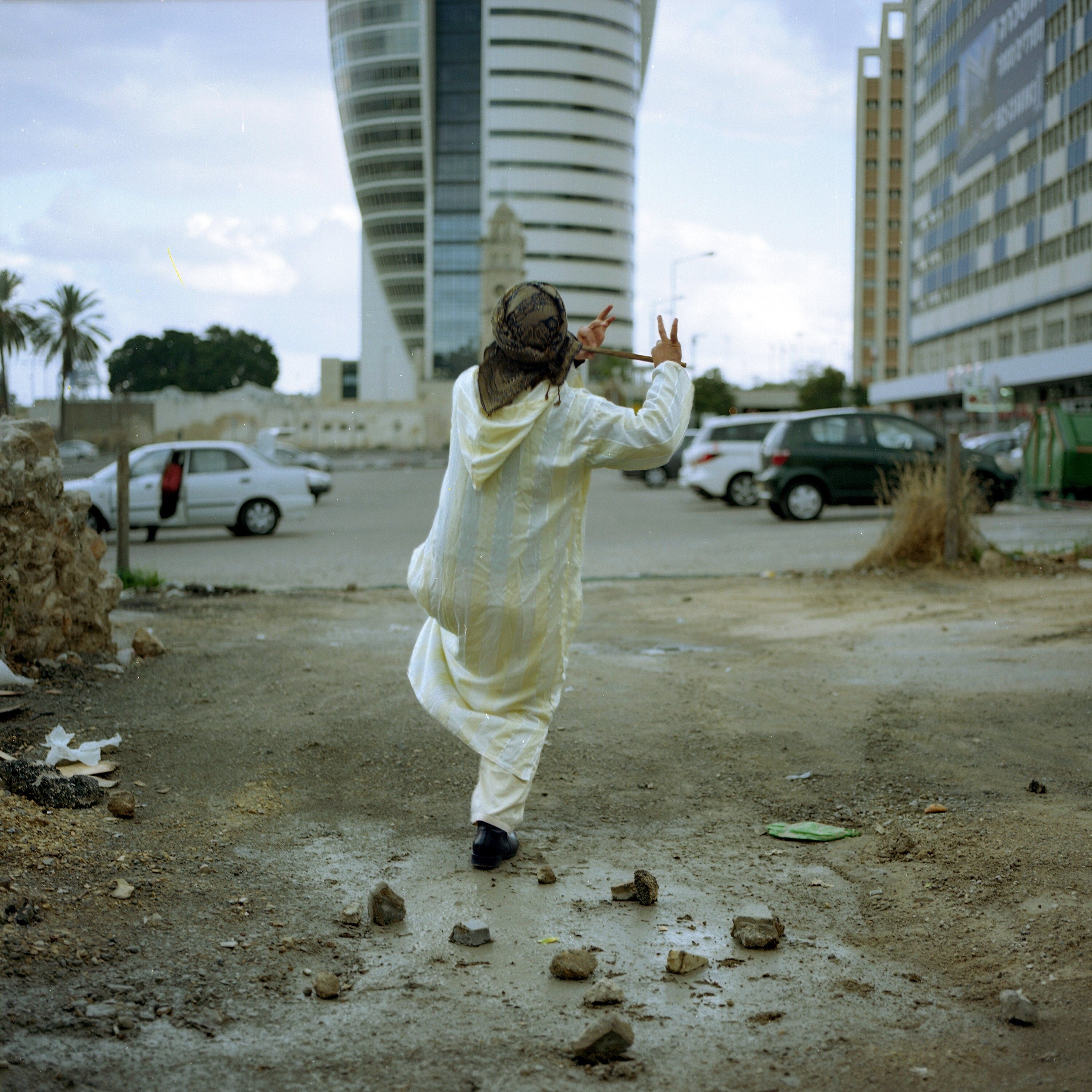 The Pied Piper of Hamelin, Haifa Israel Analogue Color Photography Print, Rattenfanger von Hameln, Medium Format Hasselblad Contemporary Art