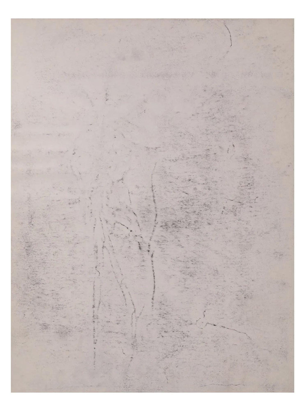Mixed Media Artwork By Italian Artist Roberto Barni, Black Pastel On Paper, Hand Signed, European Contemporary Art