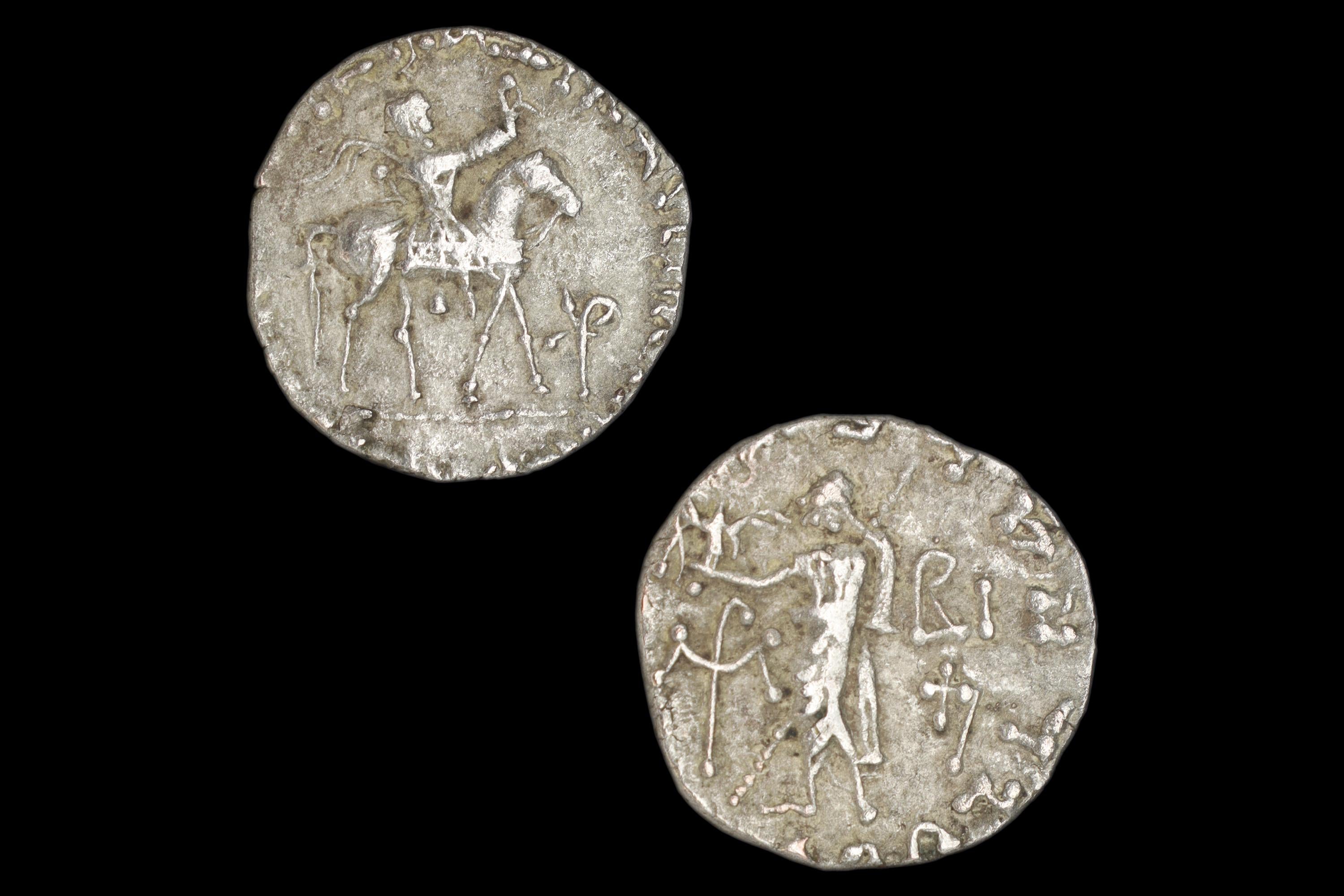 Ancient Hellenistic Kingdoms Central Asia, Indo Scythian Coin Of King Azes I, Drachm 1st Century BCE. Numismatics, Collectibles, Antiquities