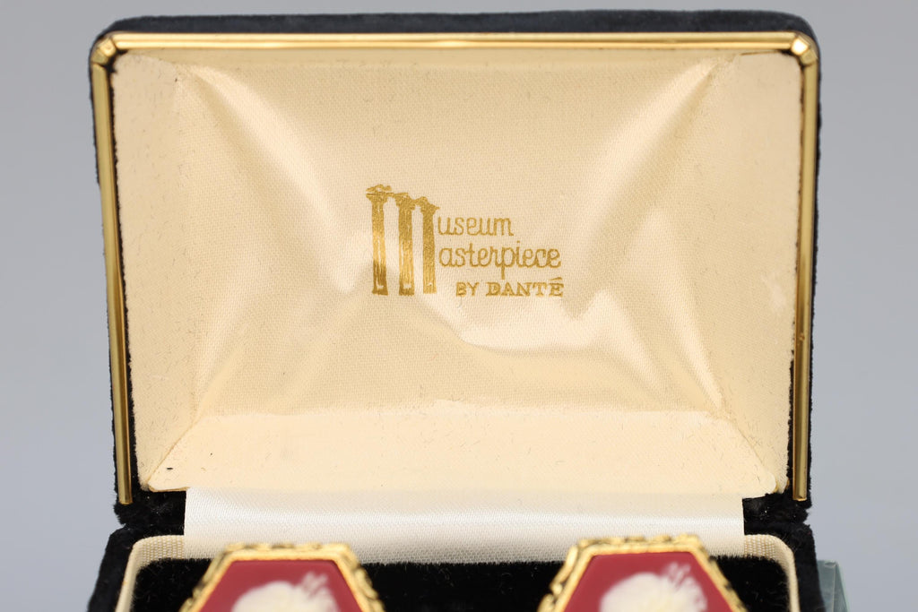 God Apollo, Vintage 1960s Dante Masterpieces Cuff Links, Incolay Cameo, A Paste Sur Paste, Large Cufflinks Mens Jewelry, Fashion Accessories