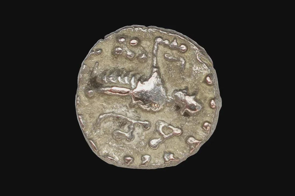 Ancient Hellenistic Central Asia, Small Drachm 1st Century BCE, Indo Scythian Coin Of Kingdom Azes I. Numismatics, Collectibles, Antiquities