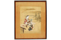 Antique 1900 Japanese Woodblock By Miyagawa Choshun. Printed At The Late Meiji Era By Bunshichi In Tokyo. Matted And Framed, Asian Art