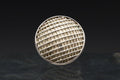 Modernist Ring Size 6 USA Charts, 950 Sterling Silver, Round Basket Texture, Bold Statement Ring, Retro Fashion Jewelry, Womens Accessories