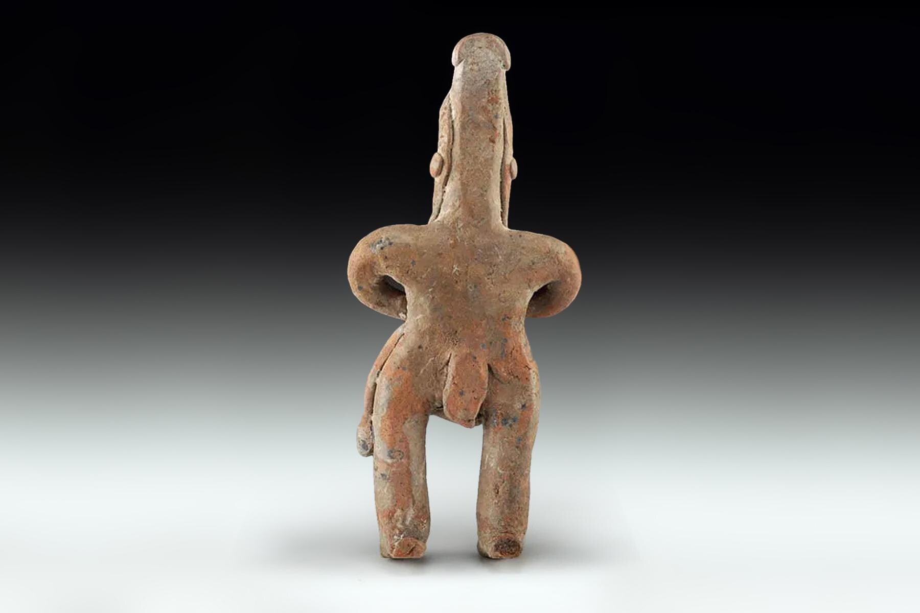 Ancient Pre Columbian Colima Flat Body Figure, 300 BCE to 300 AD, West Mexico Ceramics, Mesoamerican Tombs Burial Art And Antiquities