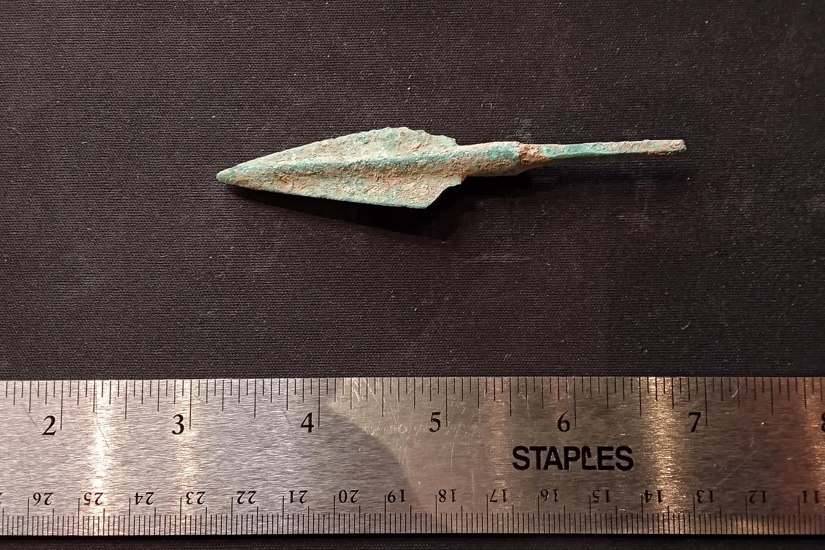Ancient Luristan Bronze Spear Point From Around 1200 To 800 BCE, Near Eastern Antiquities And Militaria Collectibles, Primitive Spearheads