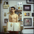 Written Stories About The Holy Land, Contemporary Middle East Artwork, Conceptual Hasselblad Photography Art, Portrait of Young Israeli Man