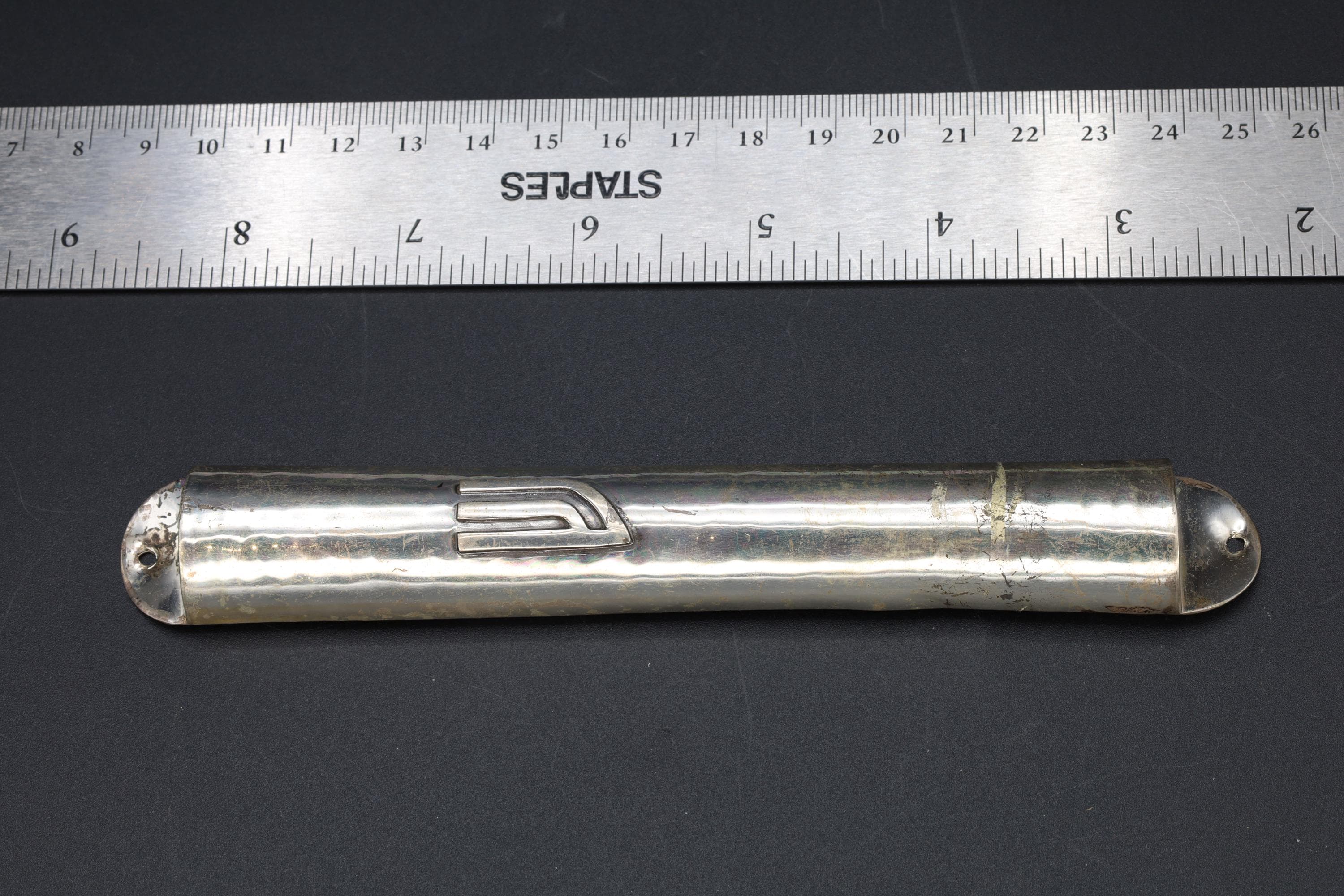 Mezuzah, Bier 925 Silver Case Made In Jerusalem Israel, Shaddai Mezuzot, Judaica Arch Doorway Mezuzah Holder, Jewish Decor And Accessories