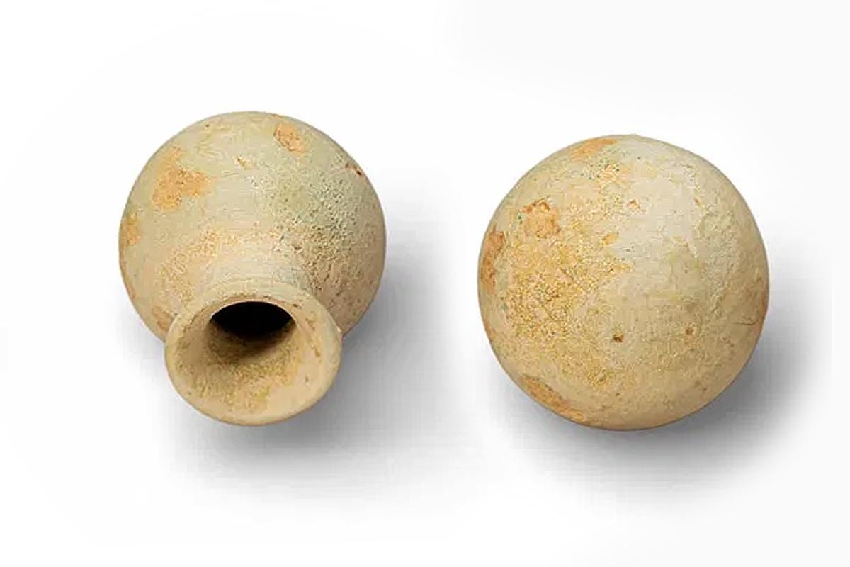 Ancient Egypt, Faience Ceramic Utilitarian Pithoi Vessel, Dated Ca 300 BCE To 80 AD. Hellenistic Ptolemaic To Early Roman Egyptian Province