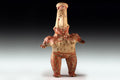 Ancient Pre Columbian Jalisco Pottery Female Standing Figure With Long Head, Dated As Between 300 BCE to 300 AD, Mexican Mesoamerica Art