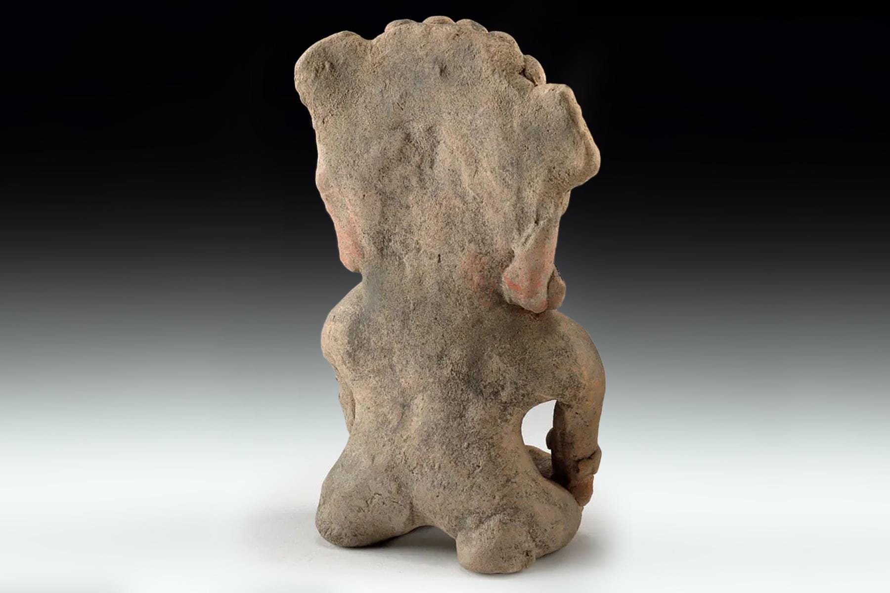 Ancient Pre Columbian Veracruz Pottery Female Sitting Figure, Remojadas Type Dated As Between 400 to 600 AD, Eastern Mexico, Mesoamerica Art