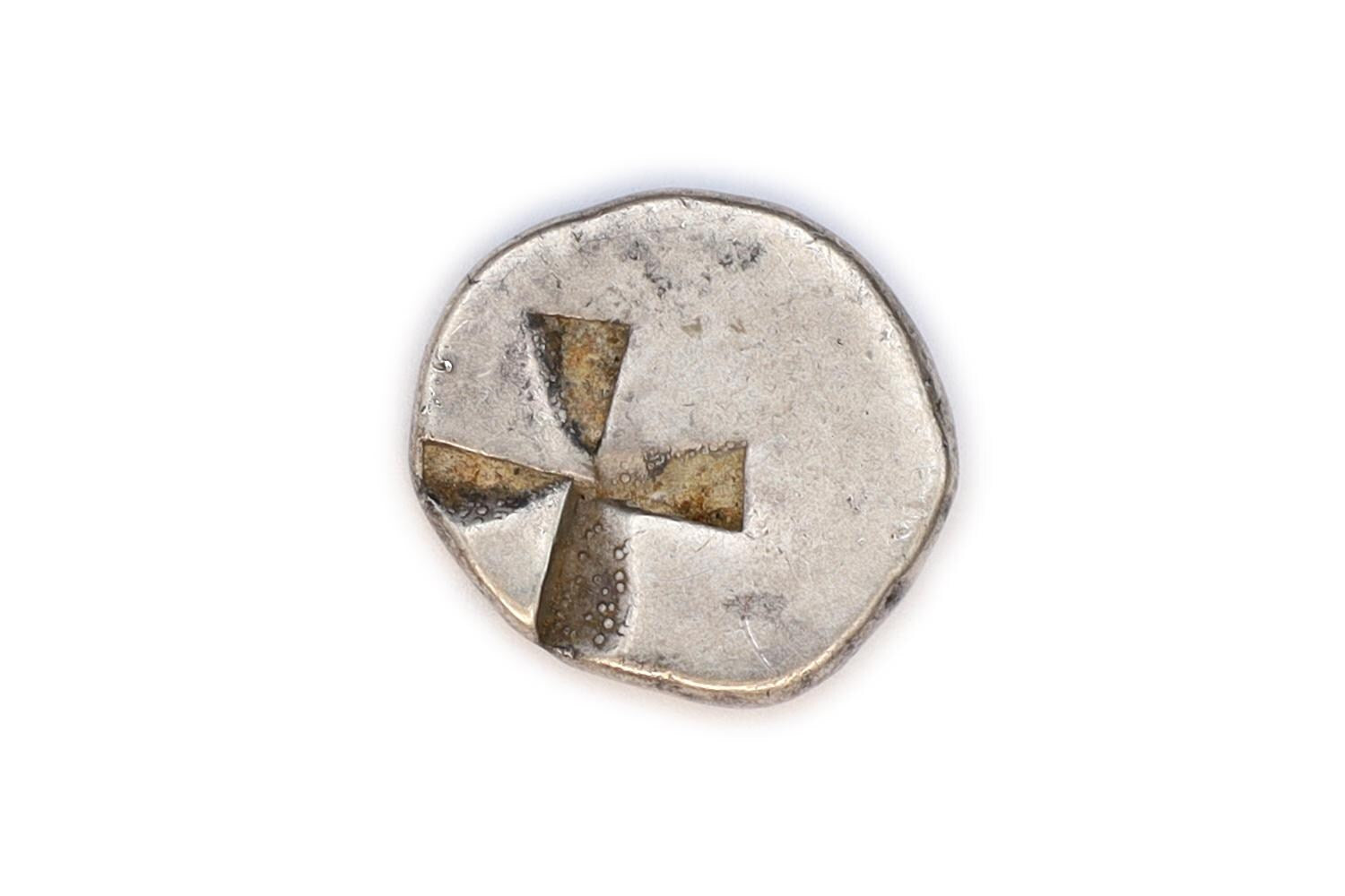 Ancient 4th Century BCE Greek Coin Siglos, Byzantion Thrace Silver Coin, Bull Standing And Mill Sail Incuse, Numismatics Antiquities