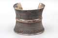 BA 925 Sterling Silver Cuff Bracelet With Tribal Geometric Art, Ethnic Jewelry ANd Fashion Accessories, Unisex Bangle