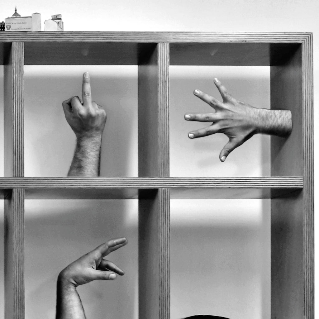 Dear Pawn Dont Be Afraid Of The Rook, Modern Surreal Art, Creepy Hands And Furniture, Conceptual Contemporary Collage Photography Digital