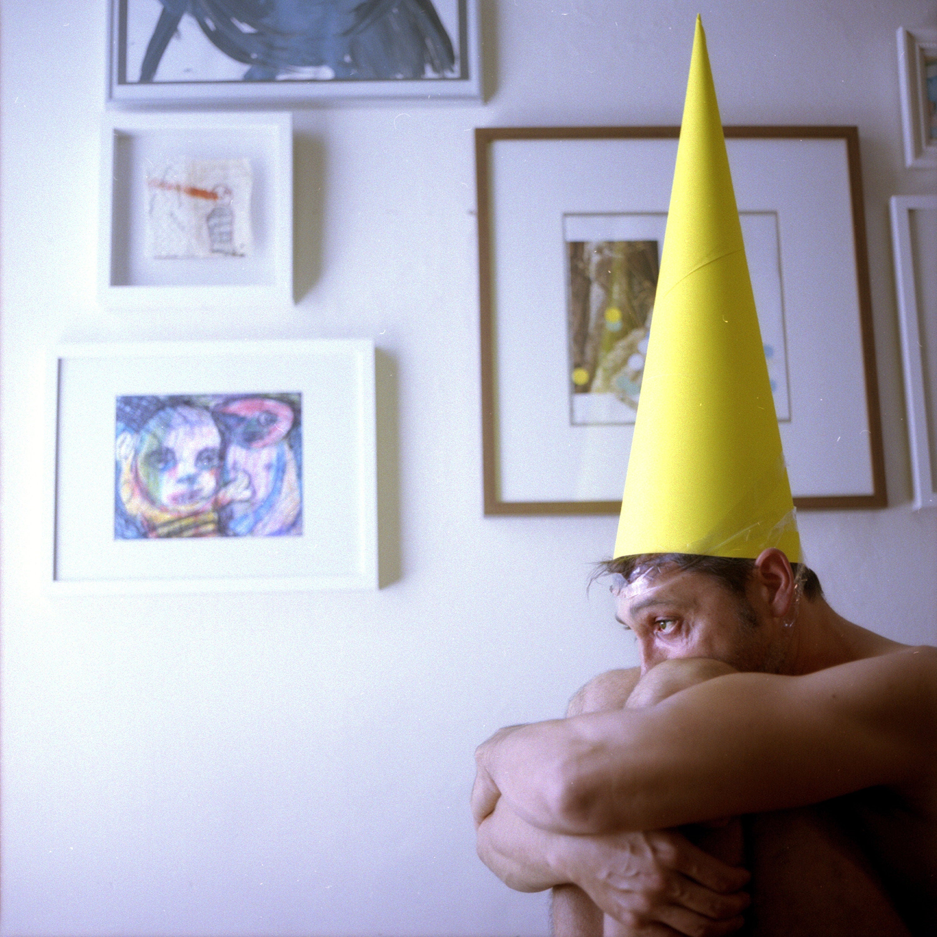 Sunday Afternoons At Home, Contemporary Analogue Photography Art Prints, Surreal Man Portrait, Handsome French Male Models, Hasselblad 500