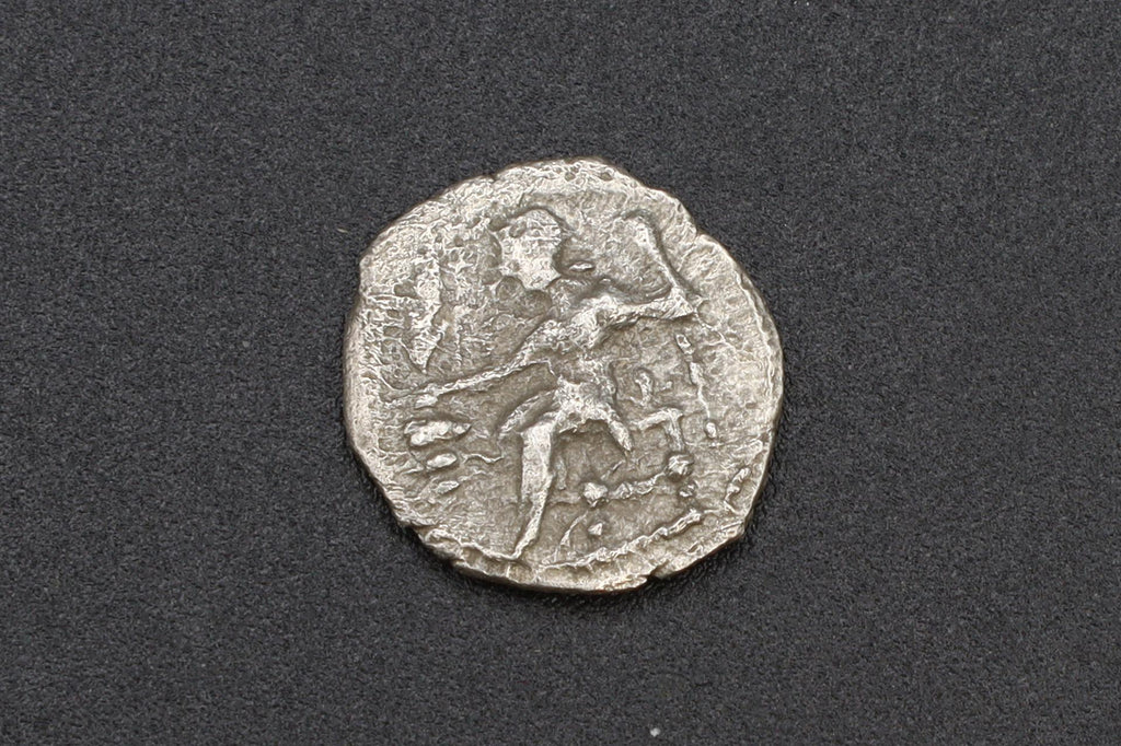 Laranda Lycaonia Cilicia, Silver Obol Coin, 324 To 323 BCE, Baaltars Seated And Wolf Running, Ancient Collectibles And Numismatics