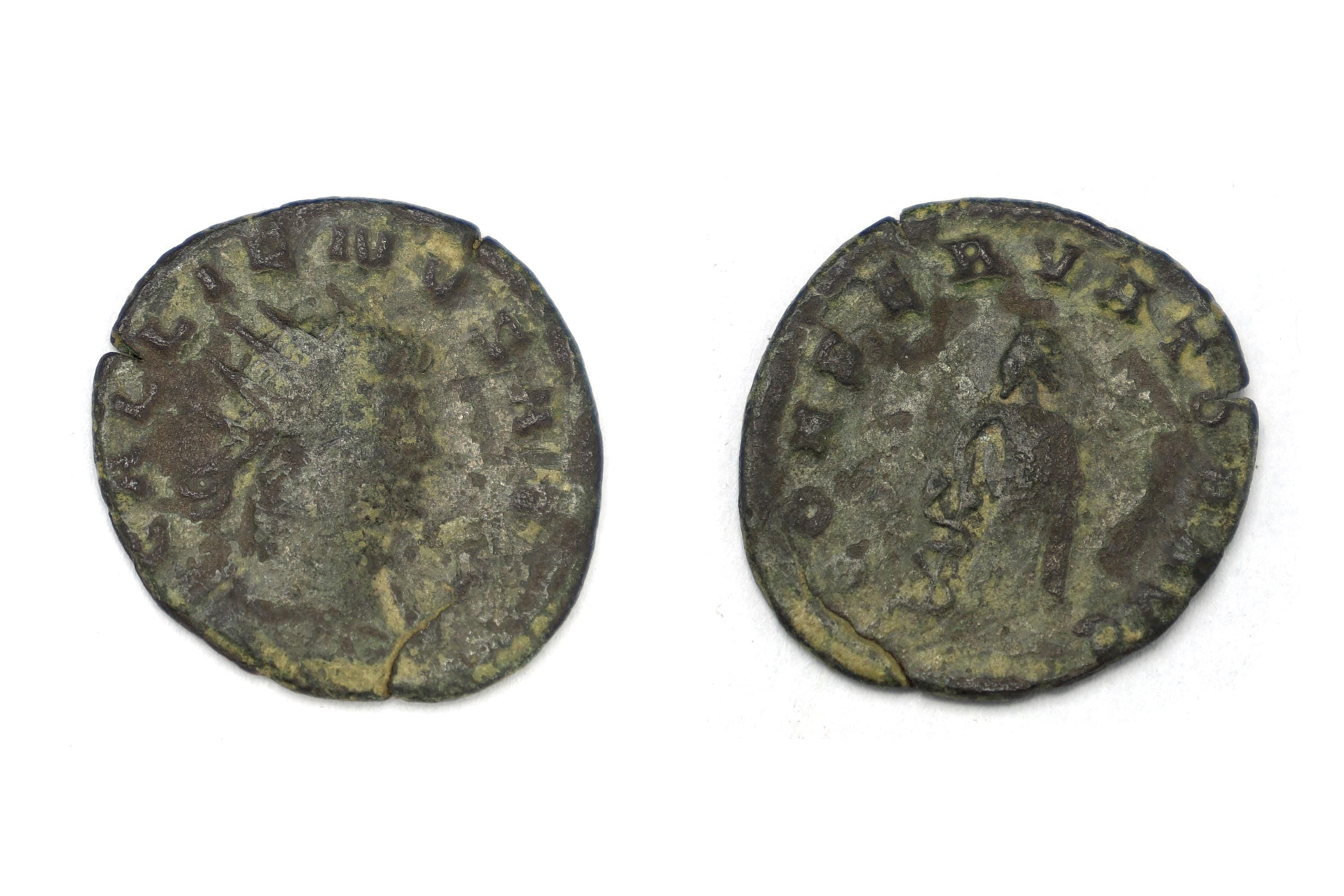 Ancient Roman Empire, Emperor Gallienus, 3rd Century AD Antioninianus Coin, Asclepius, Numismatics And Historical Collectibles