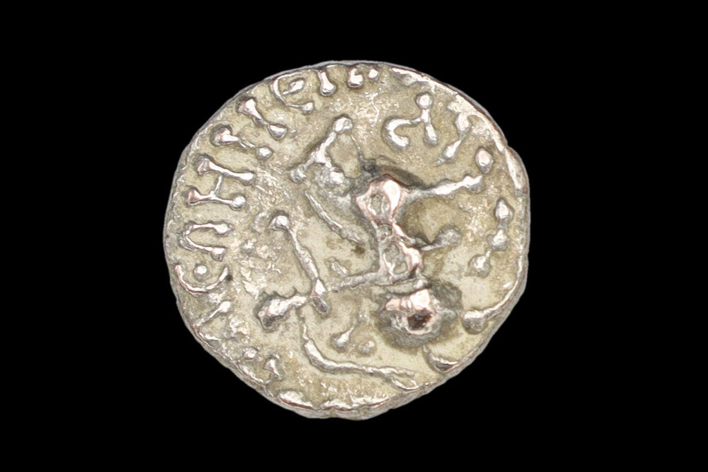 Ancient Hellenistic Central Asia, Small Drachm 1st Century BCE, Indo Scythian Coin Of Kingdom Azes I. Numismatics, Collectibles, Antiquities
