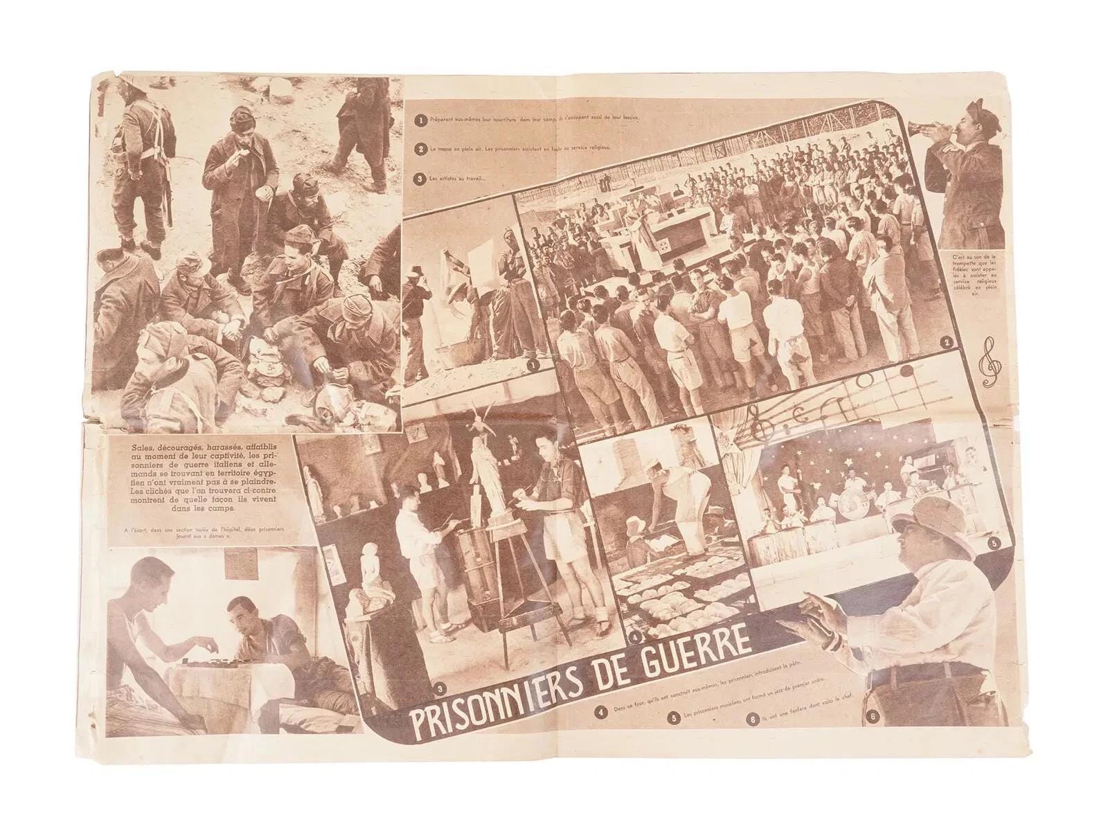 Vintage 1940s Issue Of Images, A Weekly Illustrated Egyptian Military Themed Magazine Which Was Published In French From 1929 To 1969