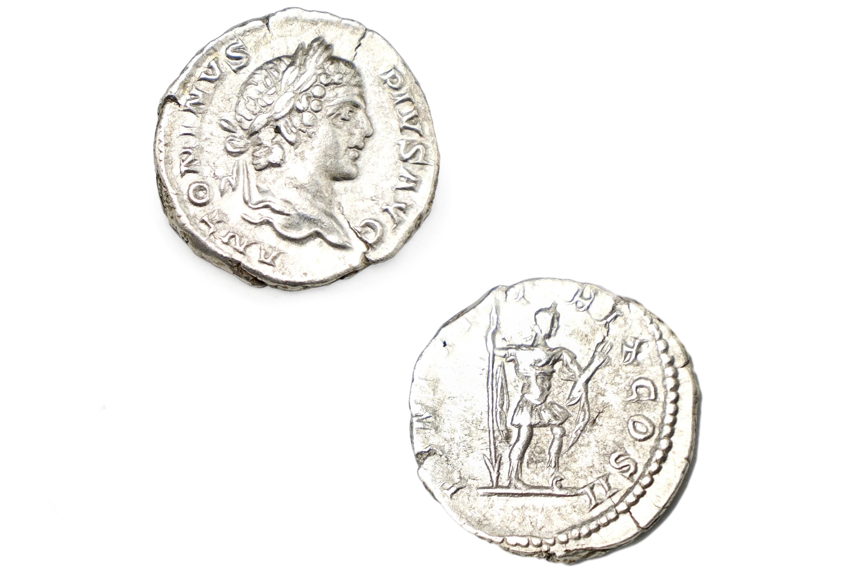 Ancient Roman Empire 3rd Century AD. A Silver Denarius Coin By Emperor Caracalla, Numismatics And Historical Antiquities Collectibles