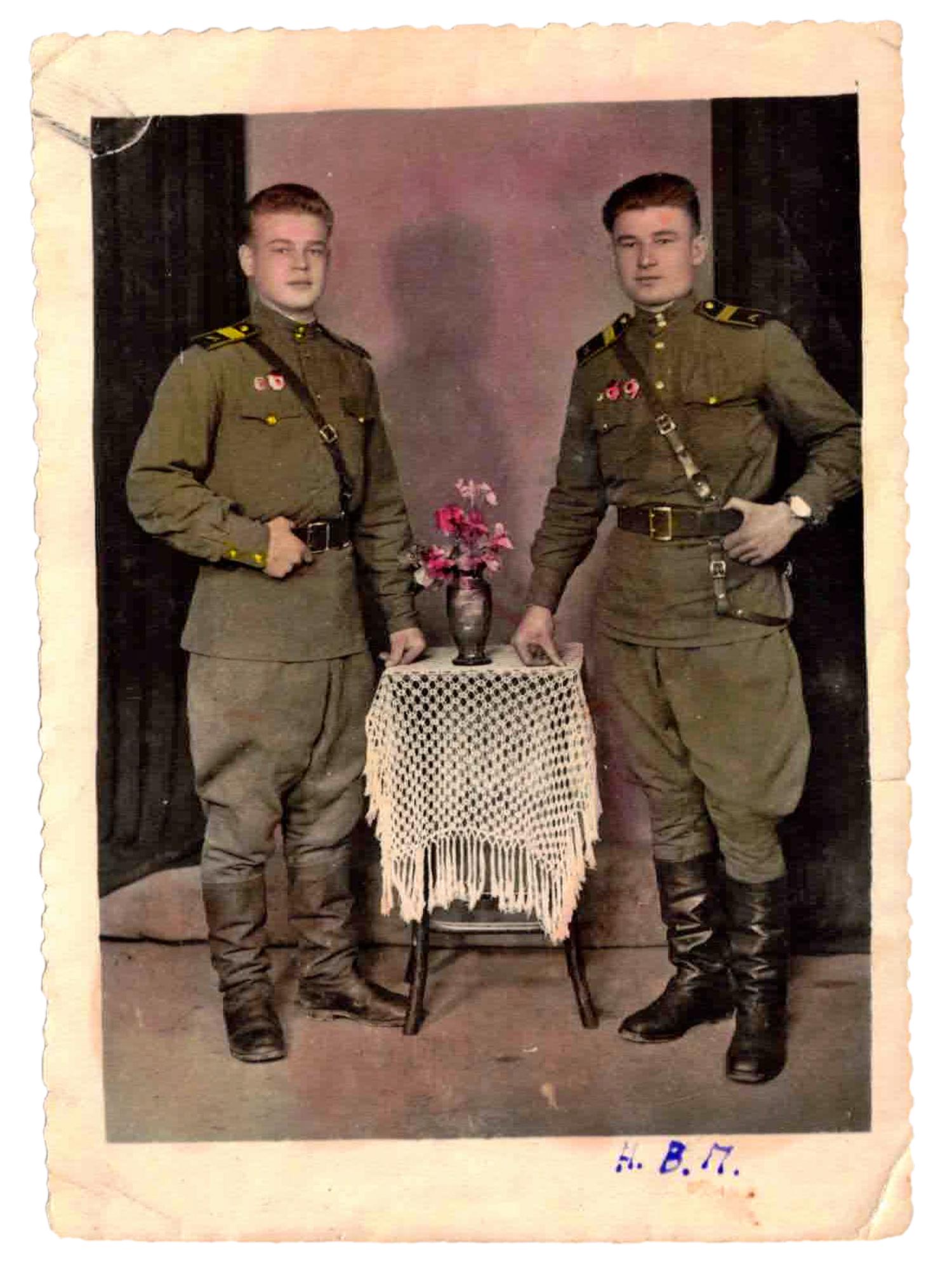 Original 1950s USSR Military Historical Documents, Photograph Depicting Soviet Soldiers With Handwritten Notes, Romania and Ukraine