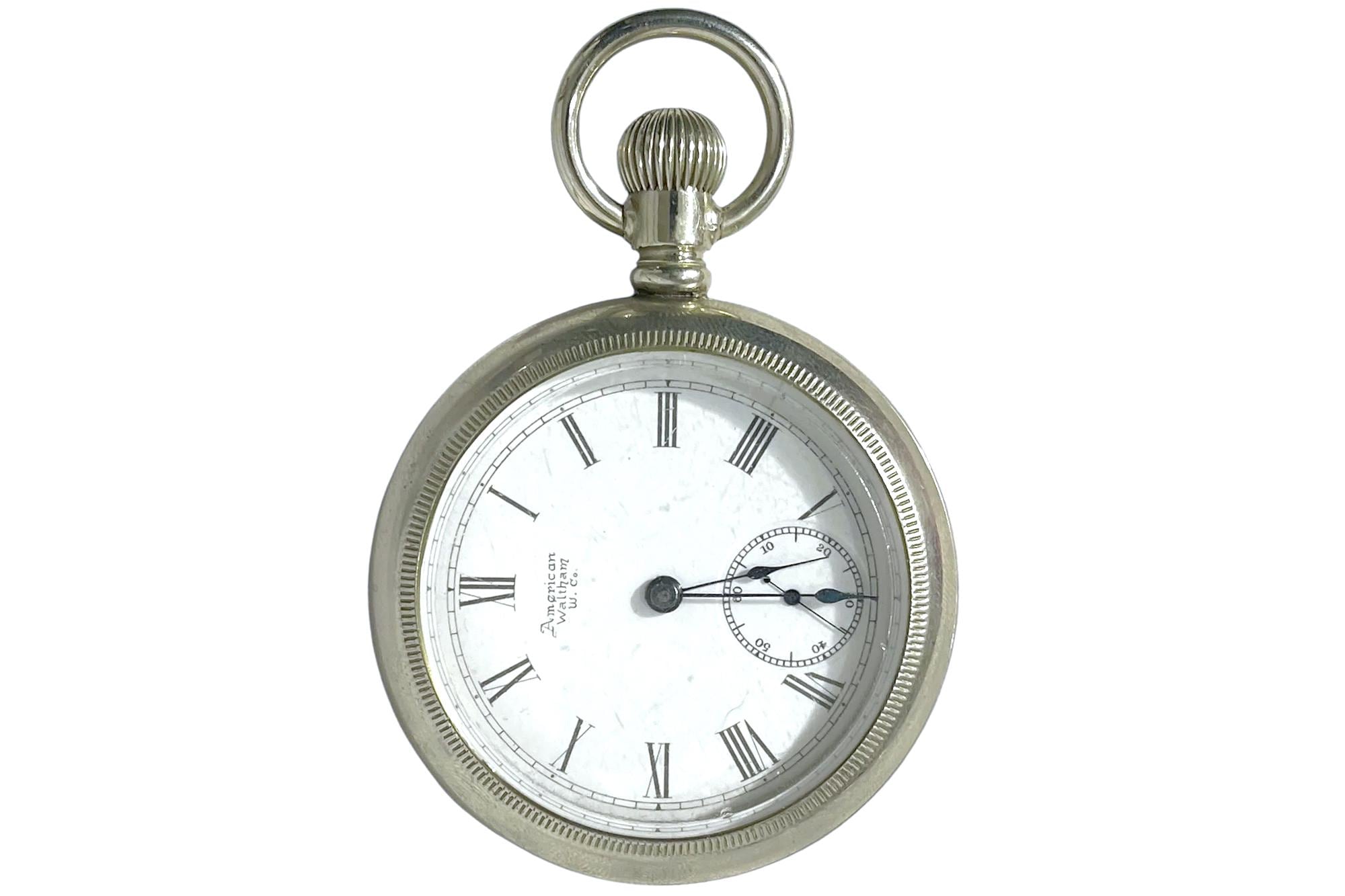 Antique 1890 American Waltham Massachusetts Watch Co Pocket Watch WORKING, Serial 4755286, Grade 1, Size 18s, Seven 7 Jewels, Silverode Case