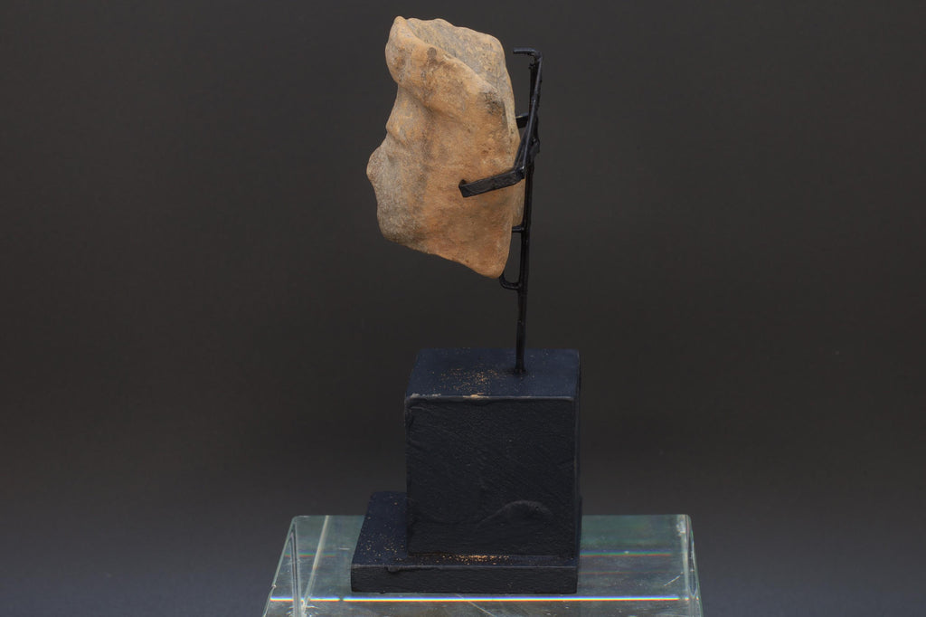Ancient Huastec Head Of Dignitary Figure, Circa 500 AD Panuco River Area Style, Veracruz Pre-Columbian Ceramic Idol Head, Prehispanic Mexico