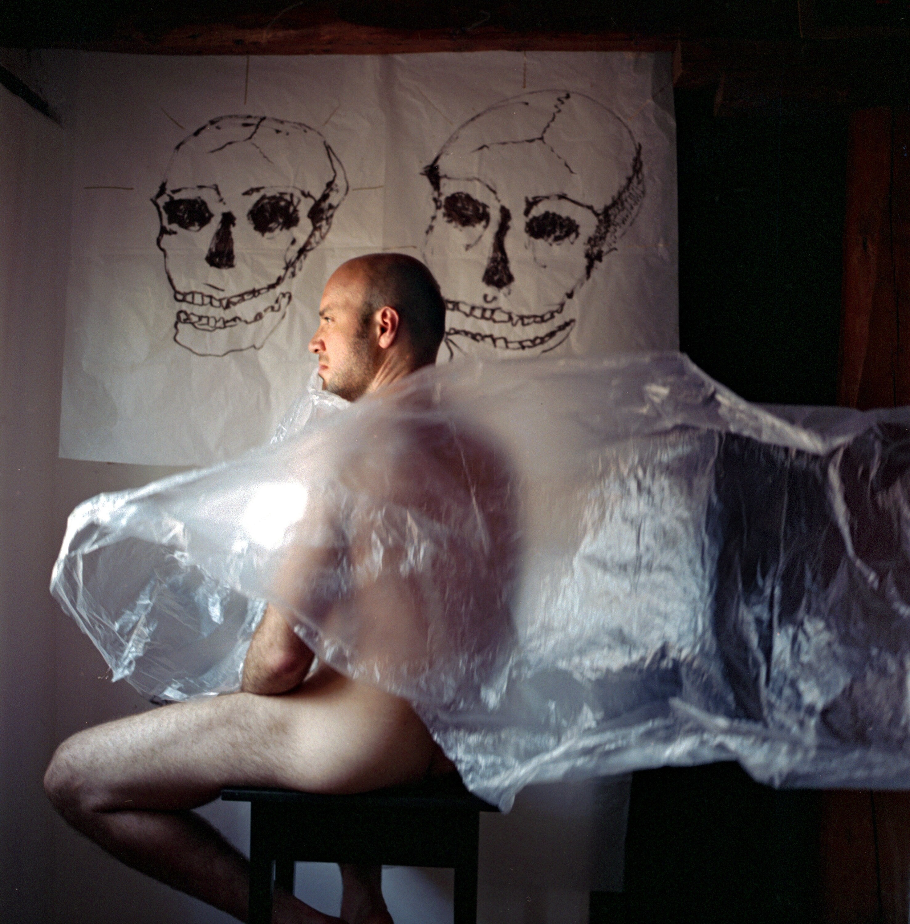 Genesis Book Bible, Symbolic Performance, Male Portrait, Madrid Spain, Conceptual Analogue Photography, Hasselblad 500C, Portra Color Film