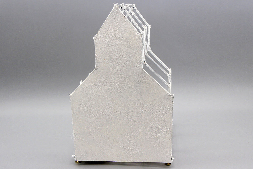 Saint Agiax O Meteoritis on his fly over the Dodecanese Islands, Project For A Chapel, Architecture Models Handmade Metal Sculpture Artwork