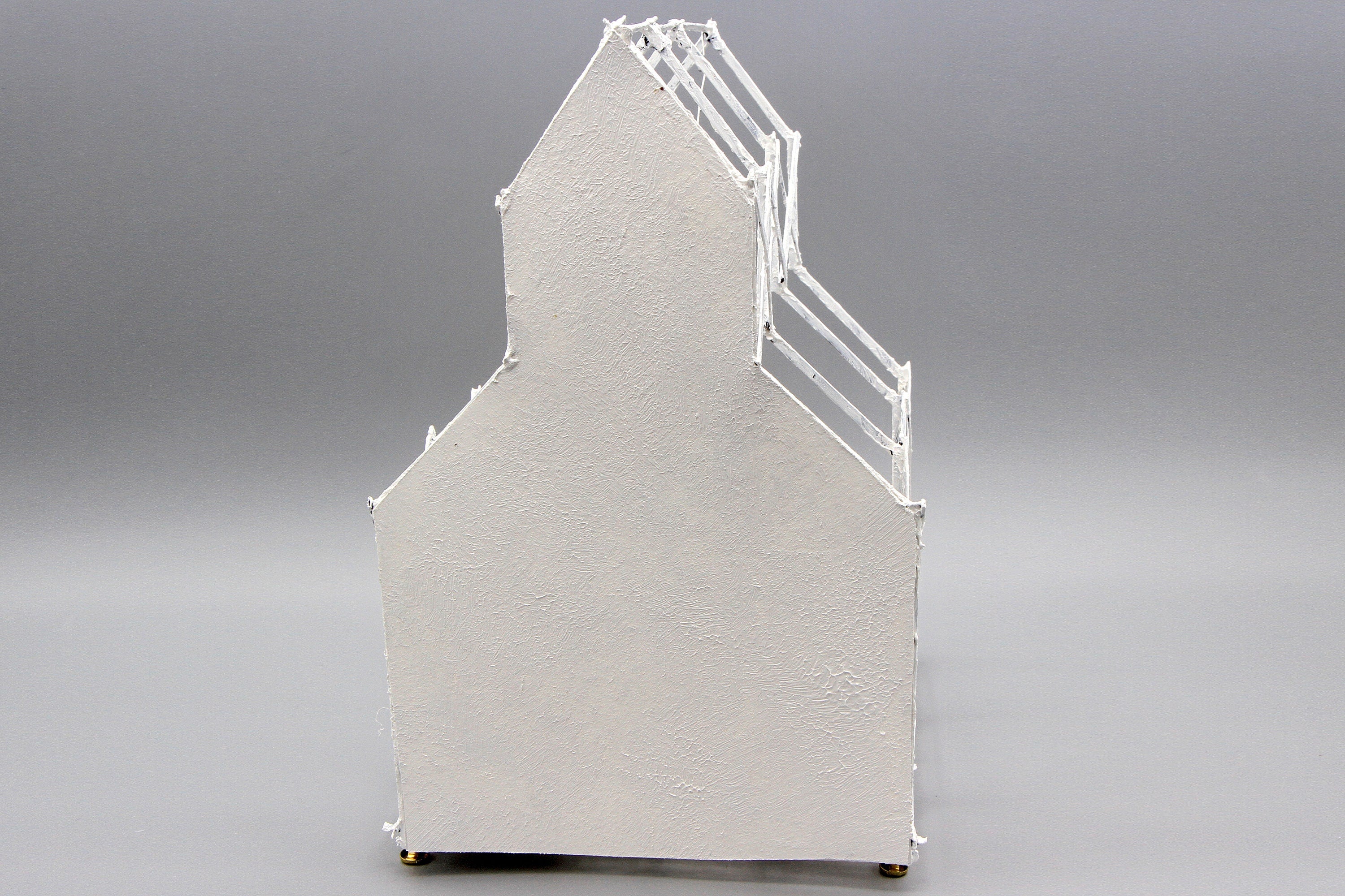 Saint Agiax O Meteoritis on his fly over the Dodecanese Islands, Project For A Chapel, Architecture Models Handmade Metal Sculpture Artwork