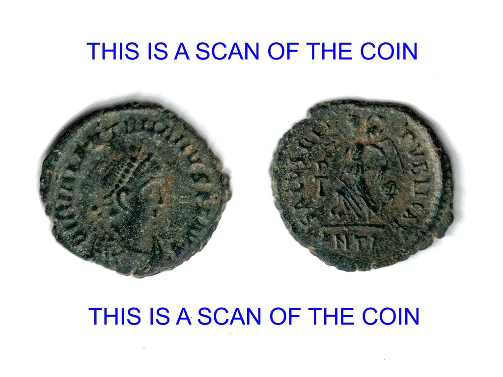 Ancient Rome 4th Century AD, Emperor Valentinian II Bronze Coin Salus Reipublicae, Antioch Mint, Numismatics And Historical Collectibles