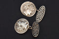 Alexander The Great Of Macedon, Greek Coin Cufflinks, Small Round Coin Cuff Links For Men, Greek 800 Silver Jewelry And Fashion Accessories