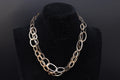 Rare Milor Italy Jewelry, A 950 Sterling Silver Flat Link Chain, XL Large 33 inches Length, Retro Vintage 1990s Fashion Accessories