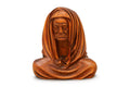 Japanese Carved Wood Figure, Sitting Dharma Bodhisattva As A Scholar Or Arhat, Buddhist Art, Oriental Arts And Crafts, East Asia Decor