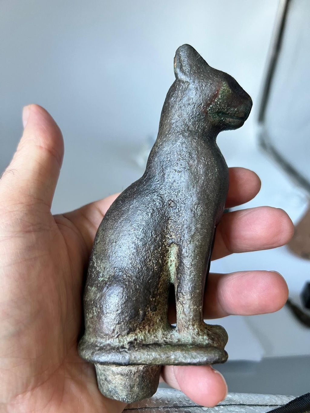 Ancient Egypt Sculpture Of A Cat, A Late Dynastic To Ptolemaic Period, Circa 664 To 30 BCE Bastet, God Bubastis Cast Bronze Art Statuette