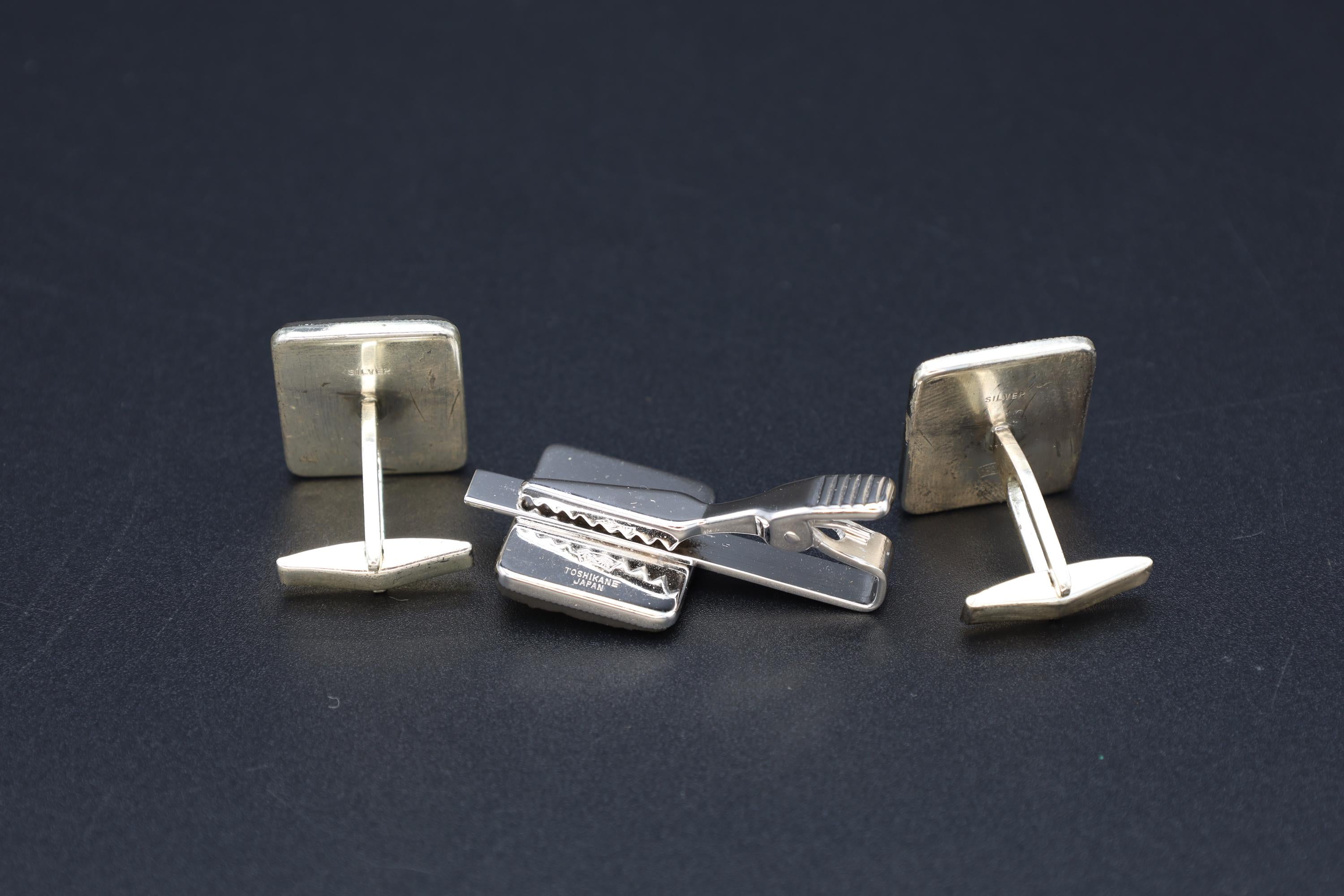Toshikane Cufflinks, Sterling Silver And Porcelain, Chureito Pagoda, Chastain Tower, Fujiyoshida Cenotaph, Fashion Accessories And Jewelry