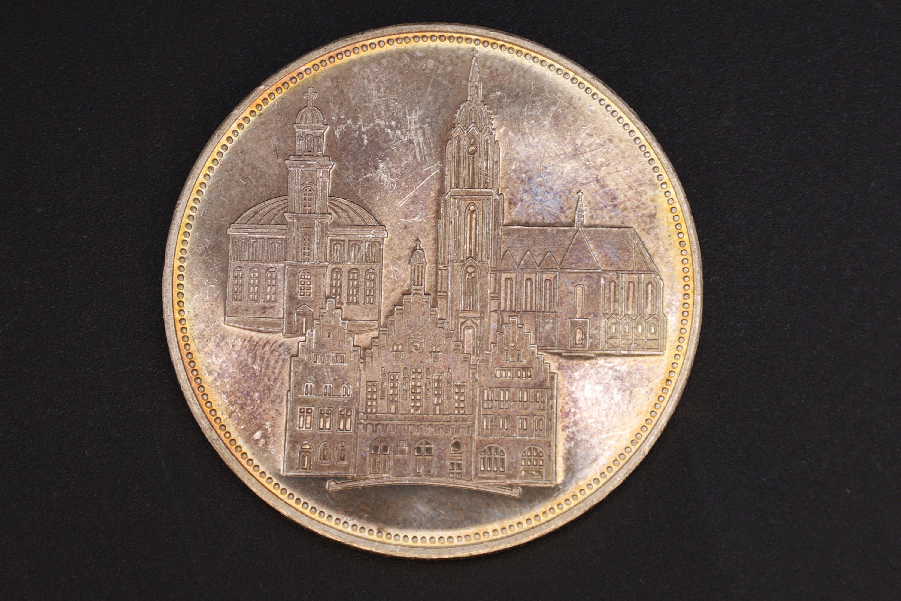 1866 Frankfurt Am Main 1966, A Coin Medal, 900 Silver Grade, Von Der Freien Stadt Zur Mainmetropole, West Germany Mints