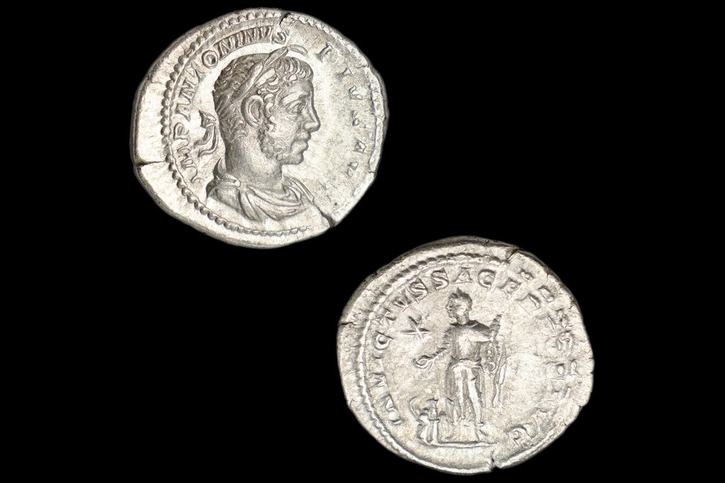 Ancient Roman Empire, 3rd Century AD, A Silver Denarius Coin. Emperor Elagabalus Numismatics And Historical Antiquities Collectibles