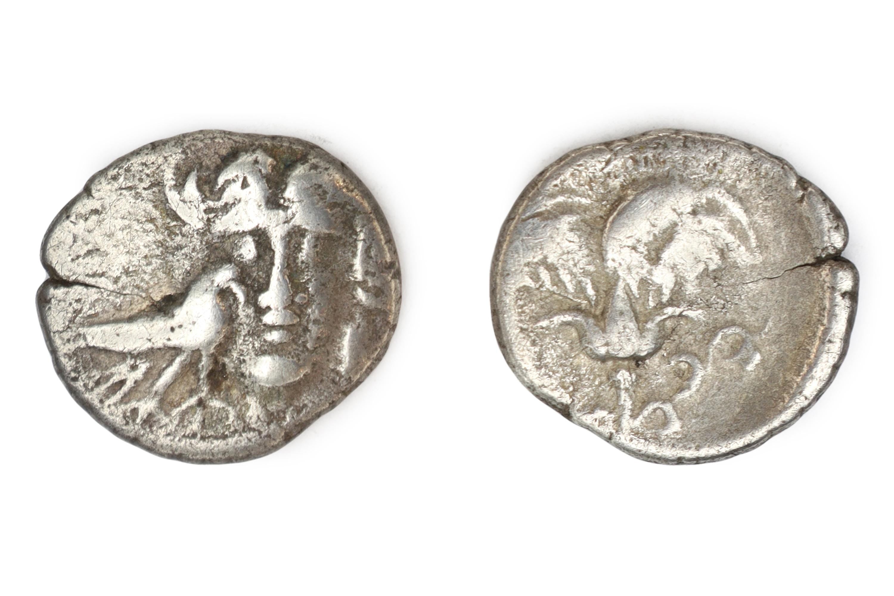 Ancient Greek Silver Coin, Caria, Mylasa, 2nd Century BCE Rhodian Drachm, God Helios And Rose Flower, Numismatics And Historical Antiquities
