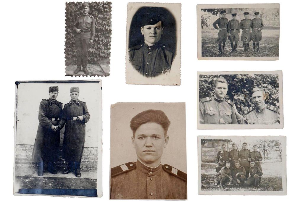 Original 1950s USSR Military Historical Documents, Photograph Depicting Soviet Soldiers With Handwritten Notes, Russia and Ukraine