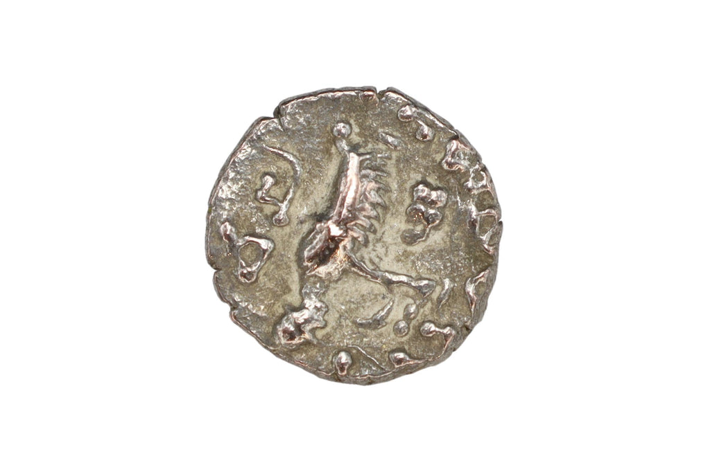 Ancient Hellenistic Central Asia, Small Drachm 1st Century BCE, Indo Scythian Coin Of Kingdom Azes I. Numismatics, Collectibles, Antiquities