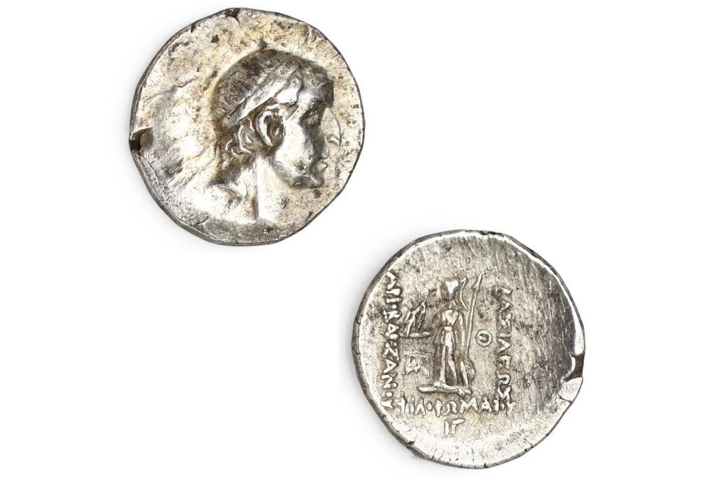 Ancient Hellenistic Greek Coins, Ariobarzanes I King of Cappadocia, Silver Drachm Goddess Athena, Numismatics And Historical Antiquities