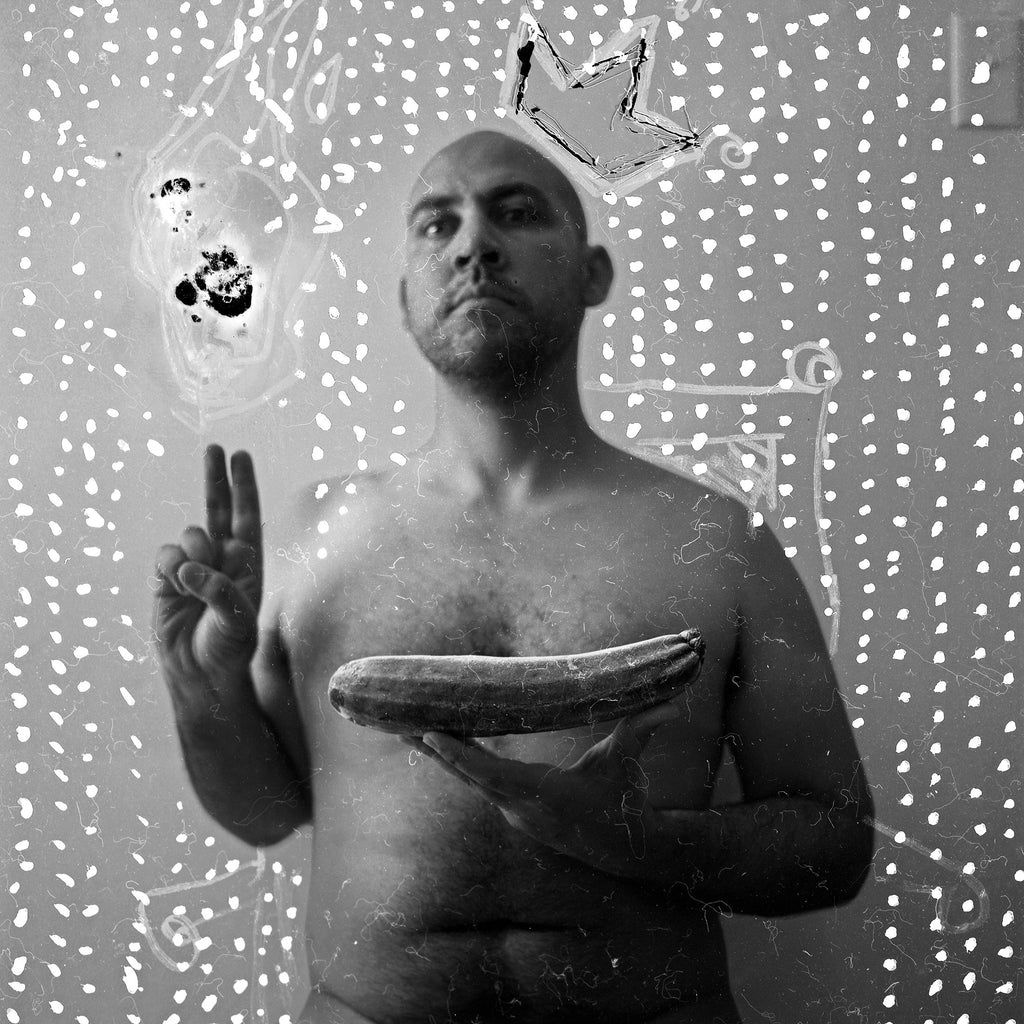 The Cucumber King, Wir pfeifen auf den Gurkenkonig, Black And White Analogue Photography, Manipulated Negative Film, Large Art Prints